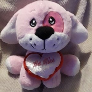 Be Mine plush pink puppy